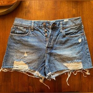 Free People Denim Distressed Shorts